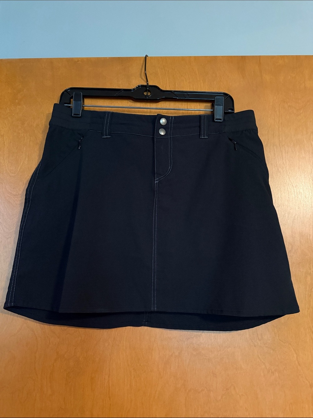 Kuhl Black Mini Skort with Double Snap Waist